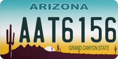 AZ license plate AAT6156