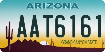 AZ license plate AAT6161