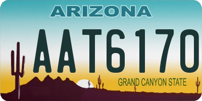AZ license plate AAT6170