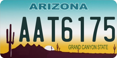 AZ license plate AAT6175