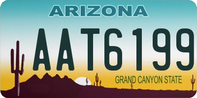 AZ license plate AAT6199