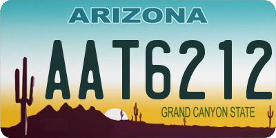 AZ license plate AAT6212