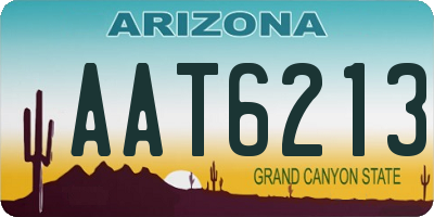 AZ license plate AAT6213