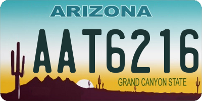 AZ license plate AAT6216