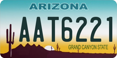 AZ license plate AAT6221