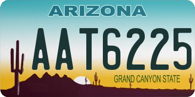 AZ license plate AAT6225