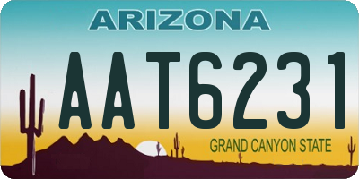 AZ license plate AAT6231