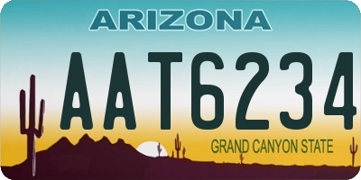 AZ license plate AAT6234