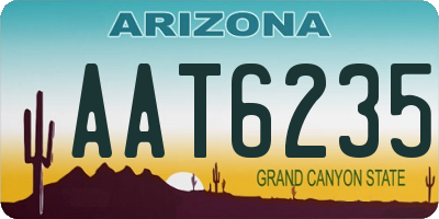 AZ license plate AAT6235