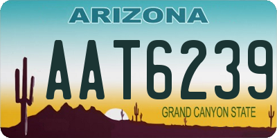 AZ license plate AAT6239