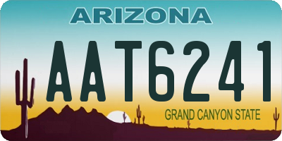 AZ license plate AAT6241