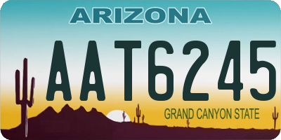 AZ license plate AAT6245