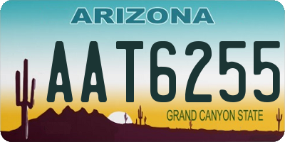 AZ license plate AAT6255