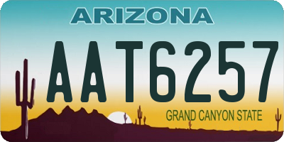 AZ license plate AAT6257