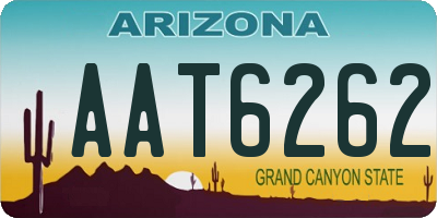 AZ license plate AAT6262