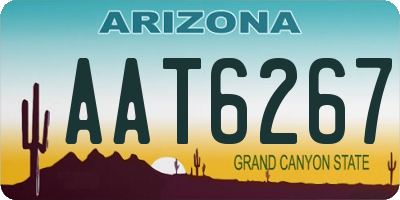 AZ license plate AAT6267