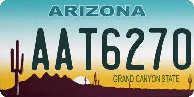 AZ license plate AAT6270