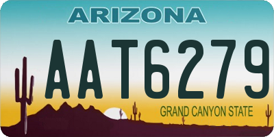AZ license plate AAT6279