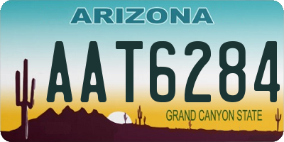 AZ license plate AAT6284