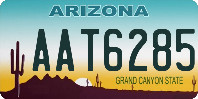 AZ license plate AAT6285
