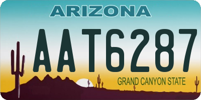 AZ license plate AAT6287