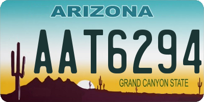 AZ license plate AAT6294