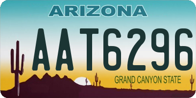 AZ license plate AAT6296