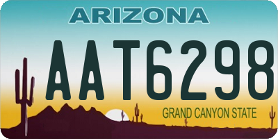 AZ license plate AAT6298