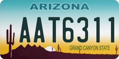 AZ license plate AAT6311