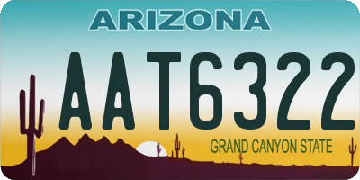 AZ license plate AAT6322