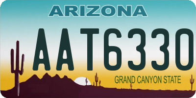 AZ license plate AAT6330