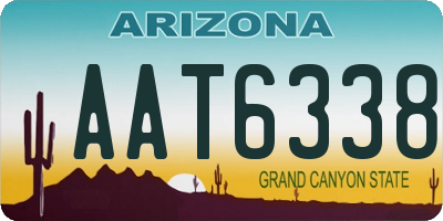 AZ license plate AAT6338