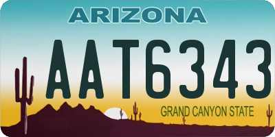 AZ license plate AAT6343