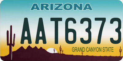 AZ license plate AAT6373