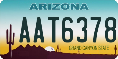 AZ license plate AAT6378