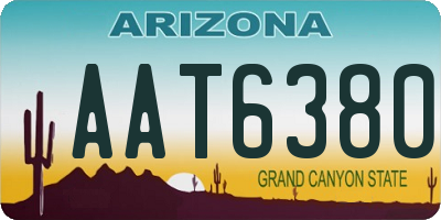 AZ license plate AAT6380