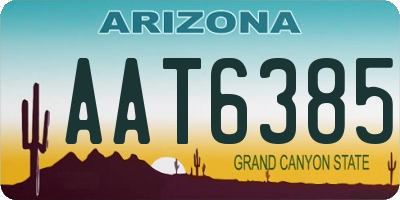 AZ license plate AAT6385