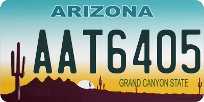 AZ license plate AAT6405