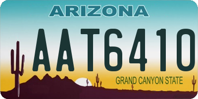 AZ license plate AAT6410