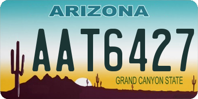 AZ license plate AAT6427