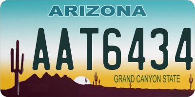 AZ license plate AAT6434