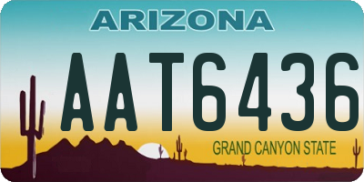 AZ license plate AAT6436