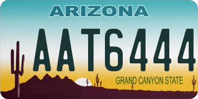 AZ license plate AAT6444