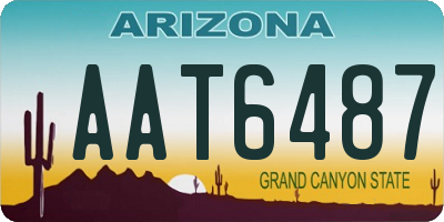 AZ license plate AAT6487
