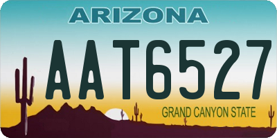 AZ license plate AAT6527