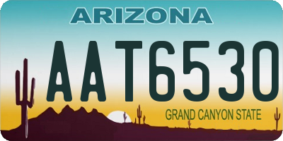 AZ license plate AAT6530