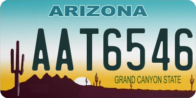 AZ license plate AAT6546