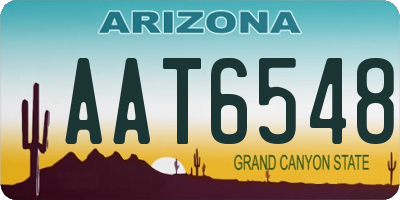 AZ license plate AAT6548