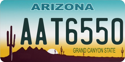 AZ license plate AAT6550