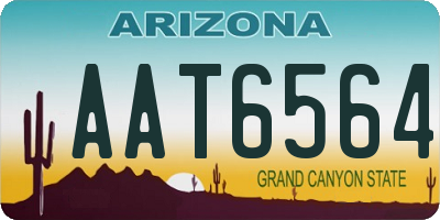 AZ license plate AAT6564